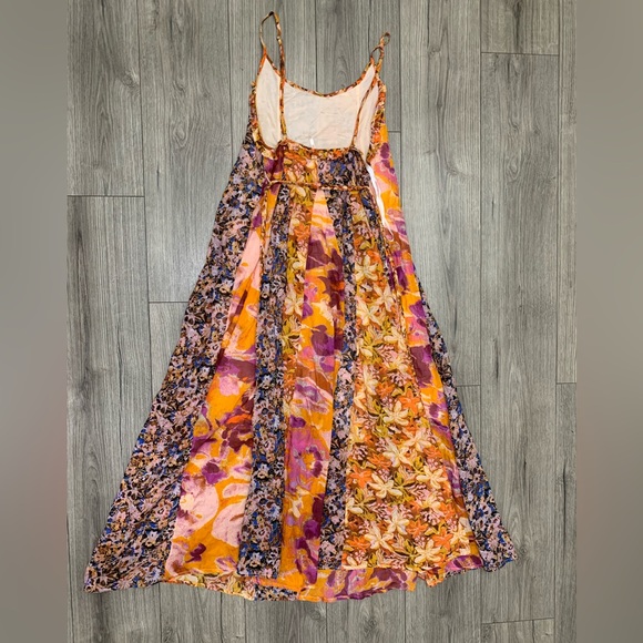 Free People Moondive‎ Maxi Dress in Orange Combo Size XS - Picture 9 of 9